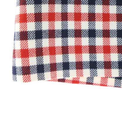 Dior Plaid Silk Wool Skirt White Red — view 5