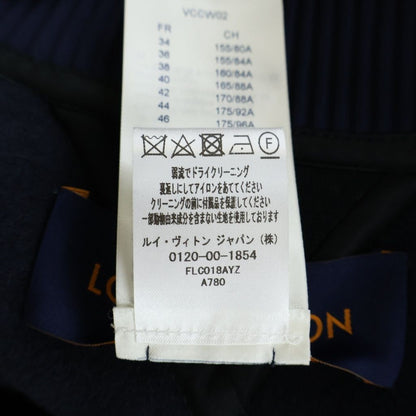 Louis Vuitton Cashmere Monogram Cape Poncho Navy Brown — view 8