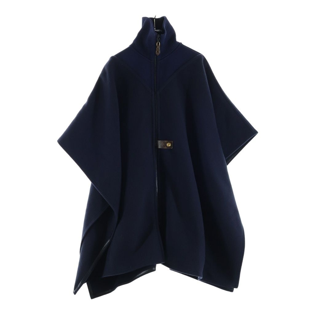 Louis Vuitton Cashmere Monogram Cape Poncho Navy Brown