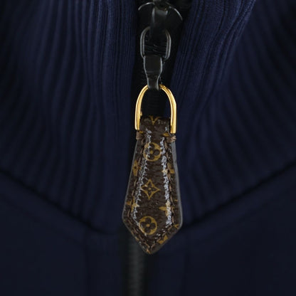Louis Vuitton Cashmere Monogram Cape Poncho Navy Brown — view 5