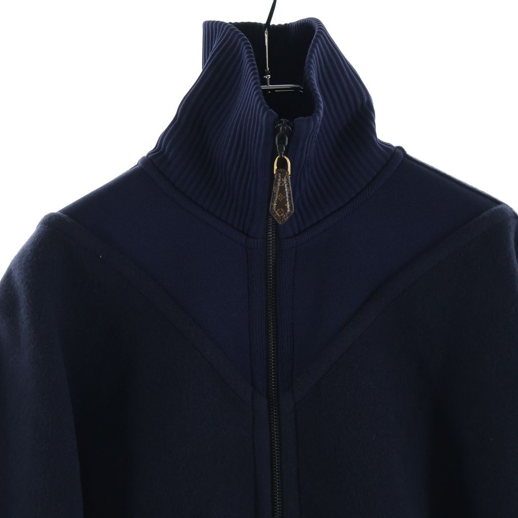 Louis Vuitton Cashmere Monogram Cape Poncho Navy Brown — view 3