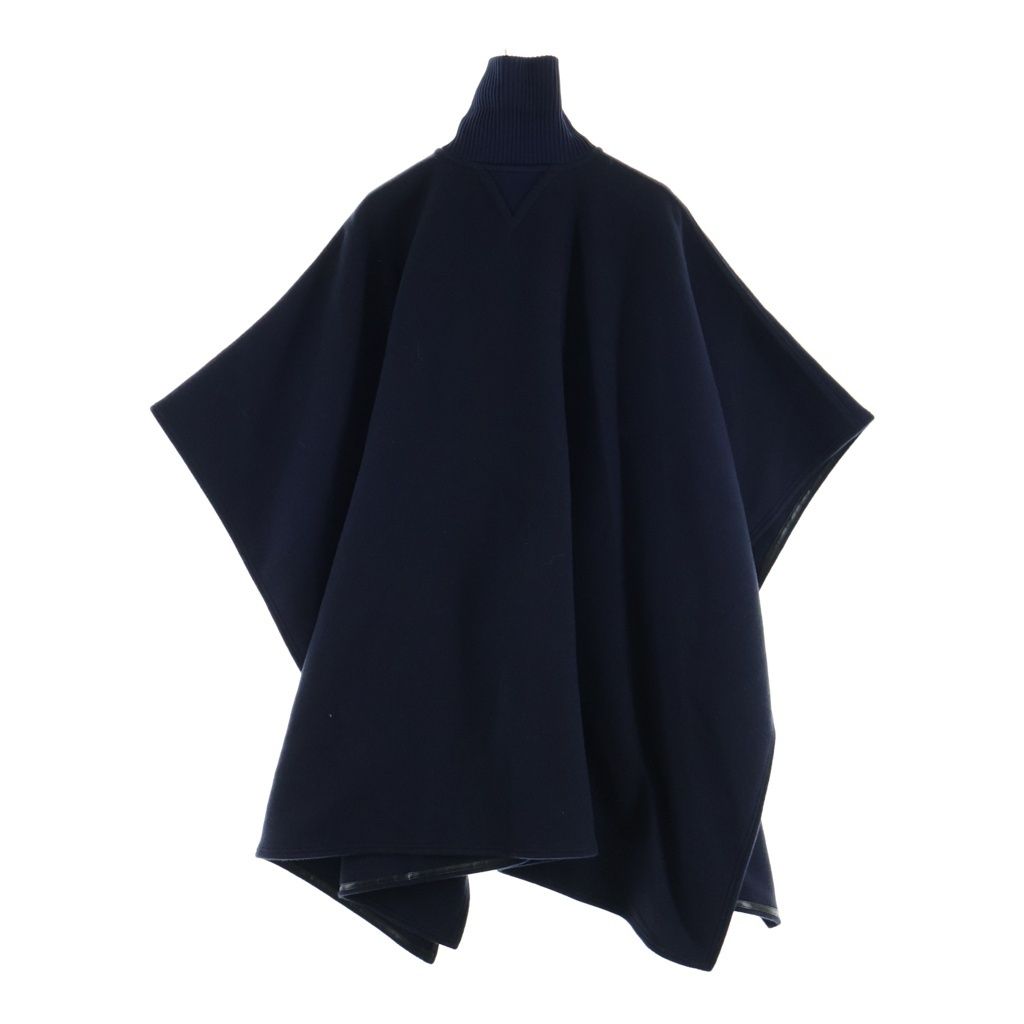 Louis Vuitton Cashmere Monogram Cape Poncho Navy Brown — view 2