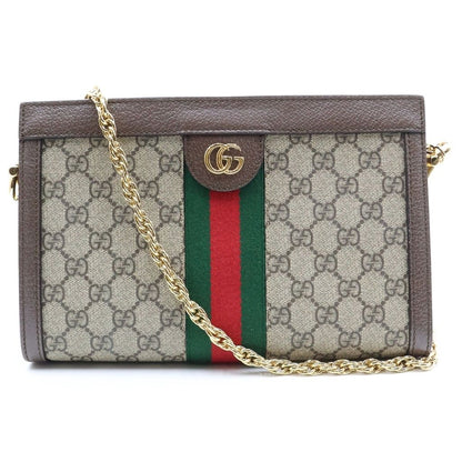 Gucci Ophidia GG Small Shoulder Bag Beige Brown