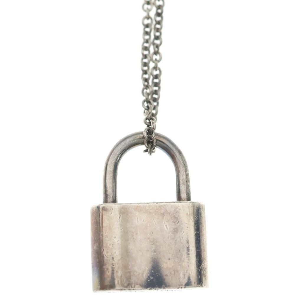 Tiffany & Co 1837 Cadena Lock Chain Necklace Silver — view 3