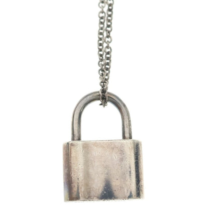 Tiffany & Co 1837 Cadena Lock Chain Necklace Silver — view 3