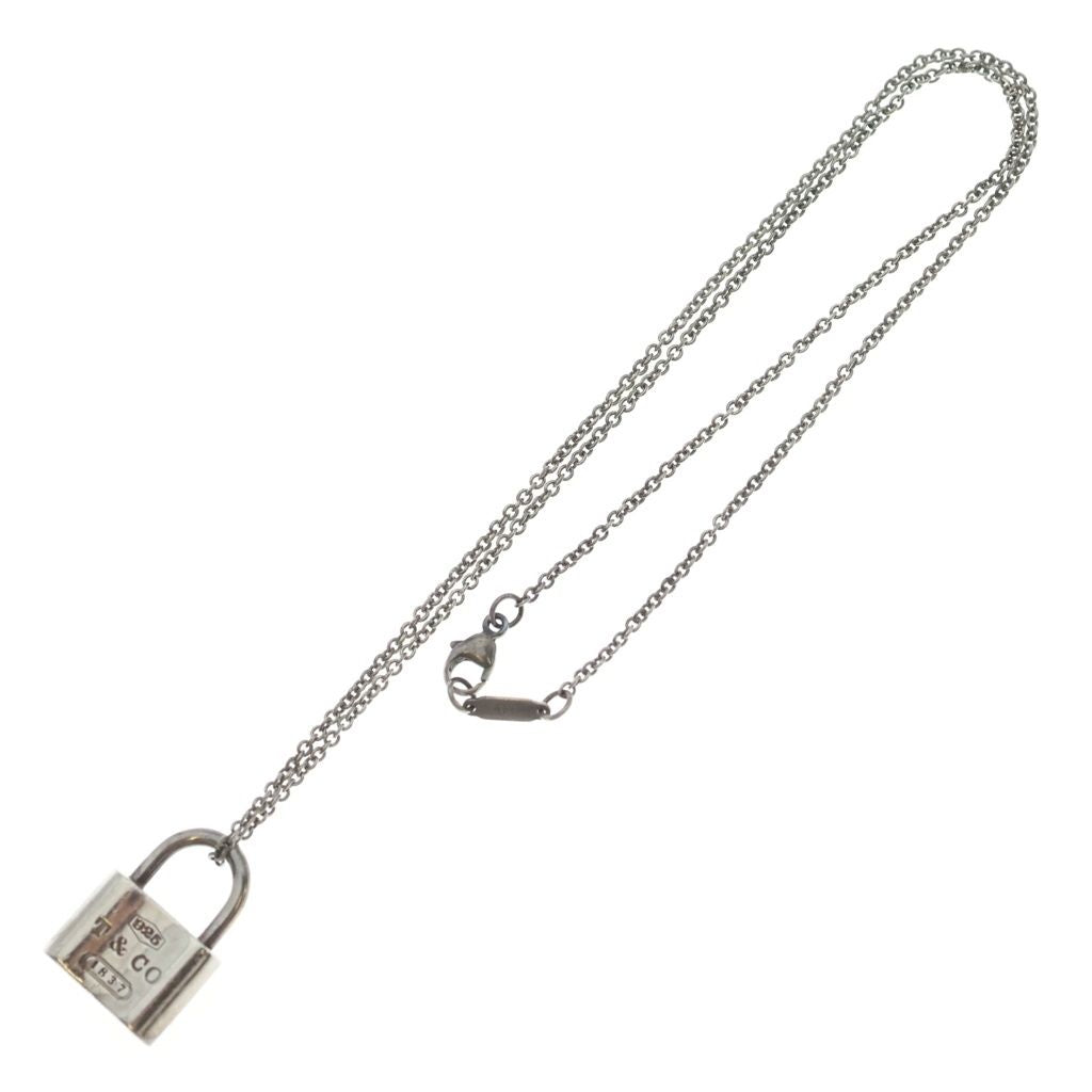 Tiffany & Co 1837 Cadena Lock Chain Necklace Silver — view 2