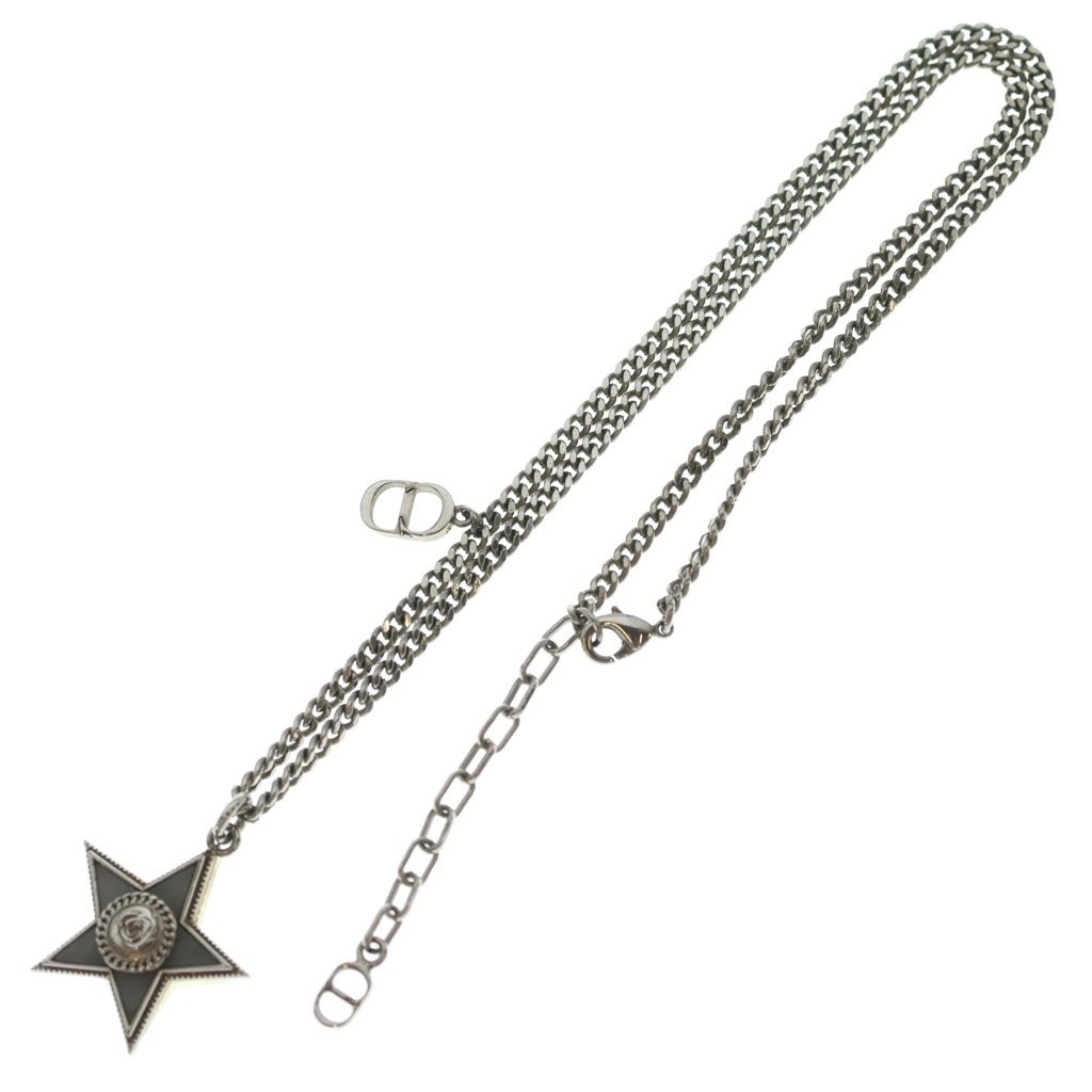 Dior Star Necklace Silver Metal — view 2