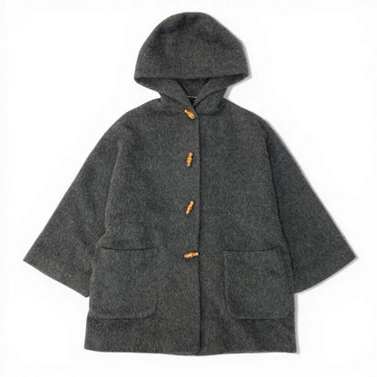 Gucci Vintage Gucci Bamboo Overcoat Hoodie Coat Gray