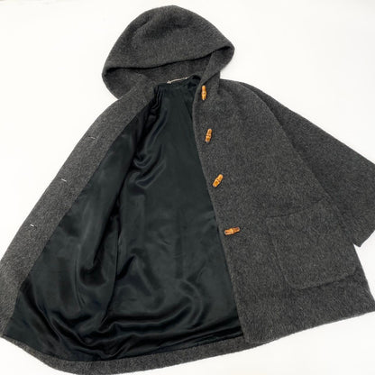 Gucci Vintage Gucci Bamboo Overcoat Hoodie Coat Gray — view 3