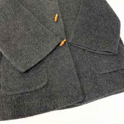 Gucci Vintage Gucci Bamboo Overcoat Hoodie Coat Gray — view 5