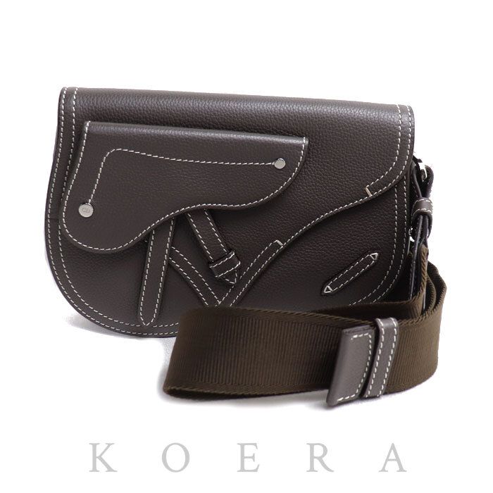 Dior Saddle Belt Bag Brown Gray