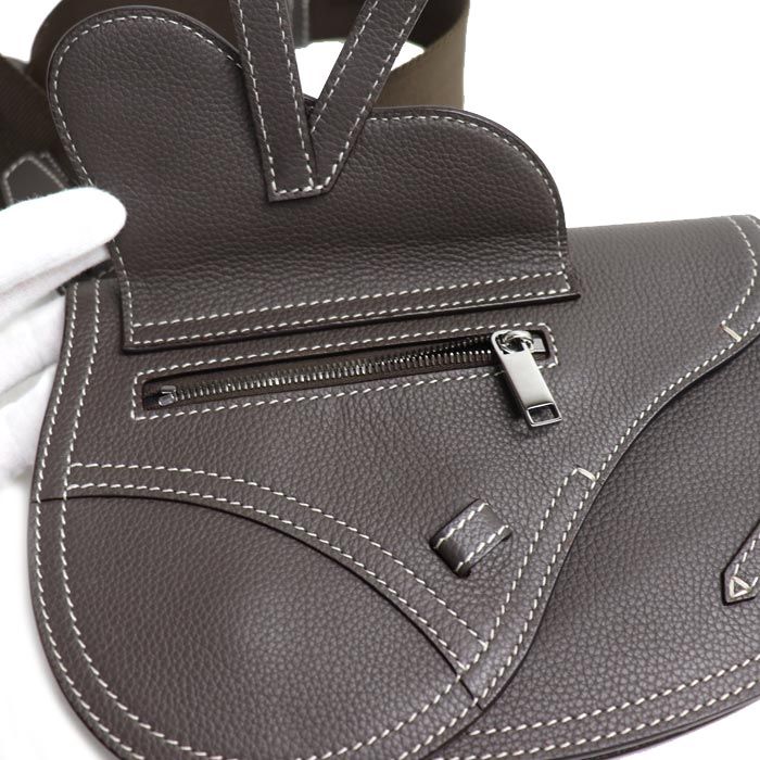 Dior Saddle Belt Bag Brown Gray — view 6