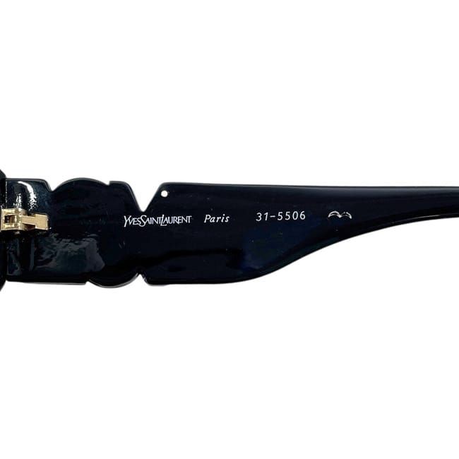 Saint Laurent Sunglasses YSL Acetate Black Logo Eyewear — view 4