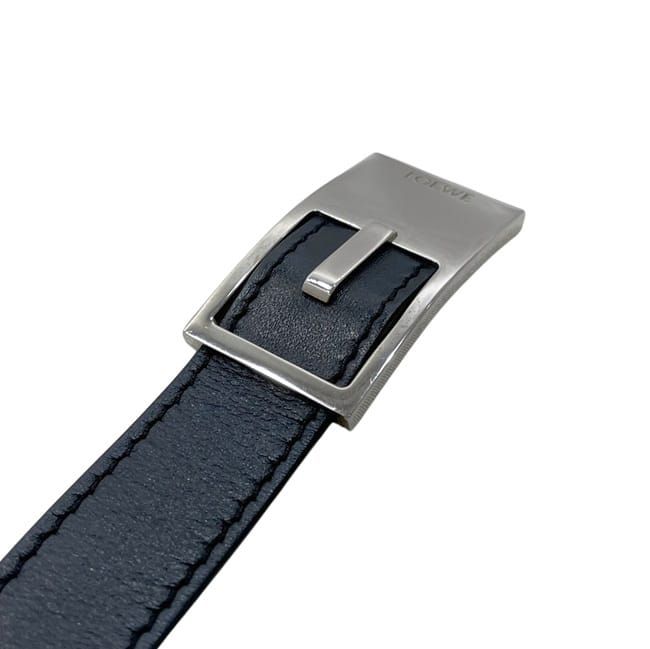 Loewe Bracelet Double Leather Black Silver Brown — view 8