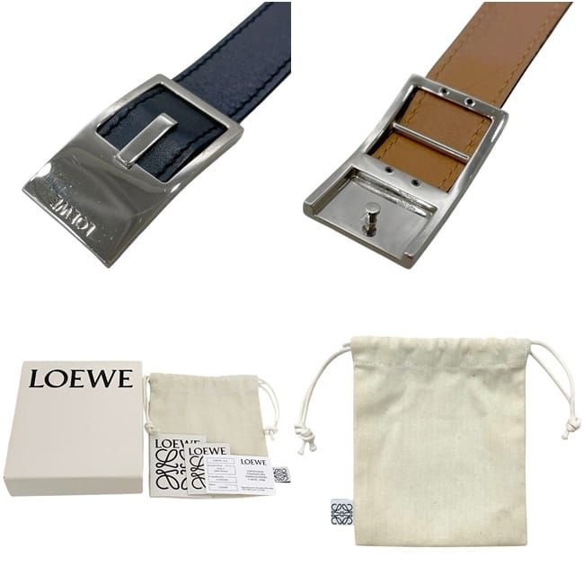 Loewe Bracelet Double Leather Black Silver Brown — view 3