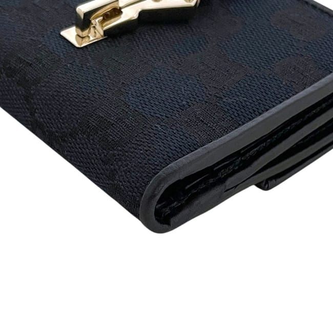Gucci Bifold Wallet Jackie 035 Canvas Leather Black — view 8
