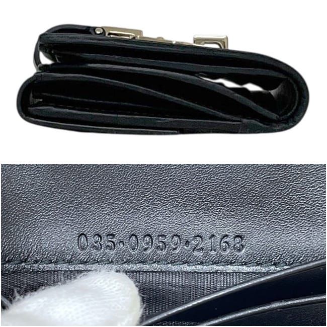 Gucci Bifold Wallet Jackie 035 Canvas Leather Black — view 2