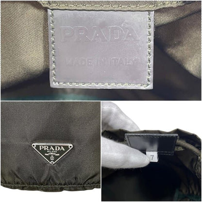 Prada Pouch Drawstring Vera 7 Nylon Tundra Khaki Green Deep — view 3