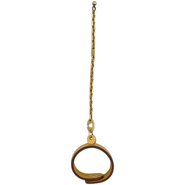 Hermes Glove Holder Nomad Leather Courchevel Jaune Yellow Gloves Bag Charm — view 7