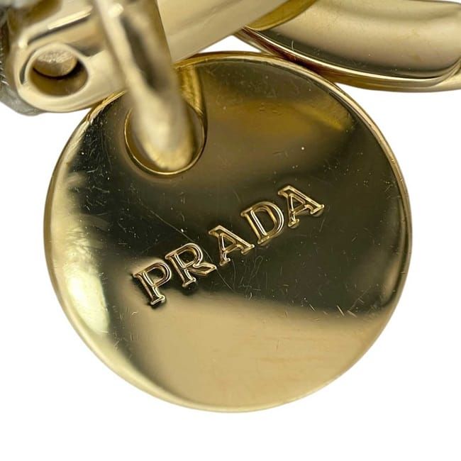 Prada Charm Teddy Bag Polyester Leather Bianco White Pink Key — view 7