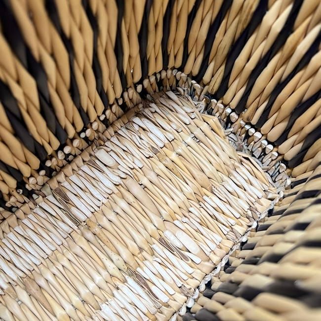 Loewe Tote Bag Square Basket Anagram Raffia Leather Beige — view 4