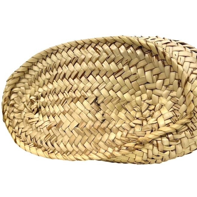 Loewe Basket Bag Medium Anagram 327.02 Raffia Palm Leaf Calfskin Natural Tan — view 6