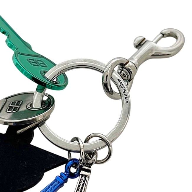 Balenciaga Key Ring Biker Rubber Metal Pink Charm Key Holder Eiffel Tower — view 6