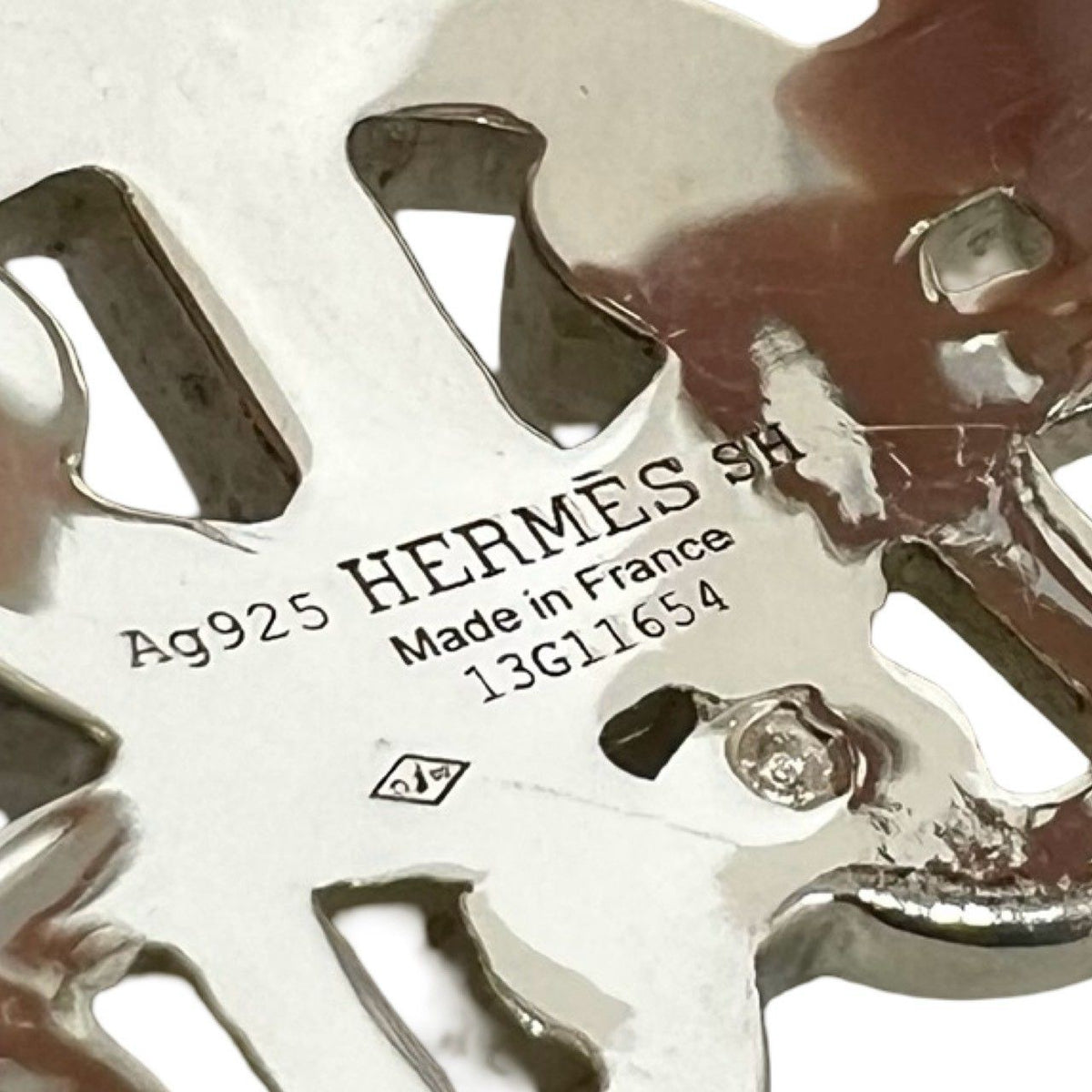 Hermes Chaine D'ancre Enchainee TGM Bangle 925 Sterling Silver Bracelet — view 2