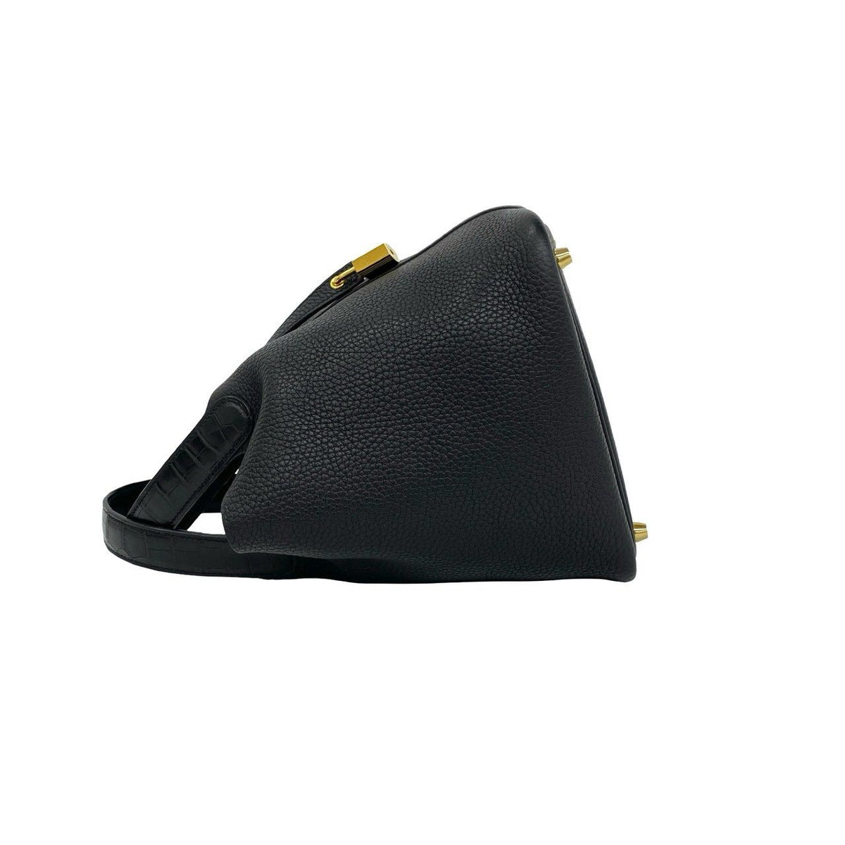 Hermes Picotin Lock Touch PM Taurillon Clemence Leather Tote Bag Black — view 5