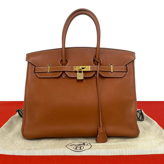 Hermes Bag with Key Birkin 35 Taurillon Clemence Leather Handbag Business Bag