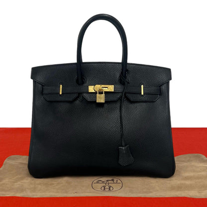 Hermes Bag with Key Vintage Birkin 35 Ardennes Leather Handbag Business Bag