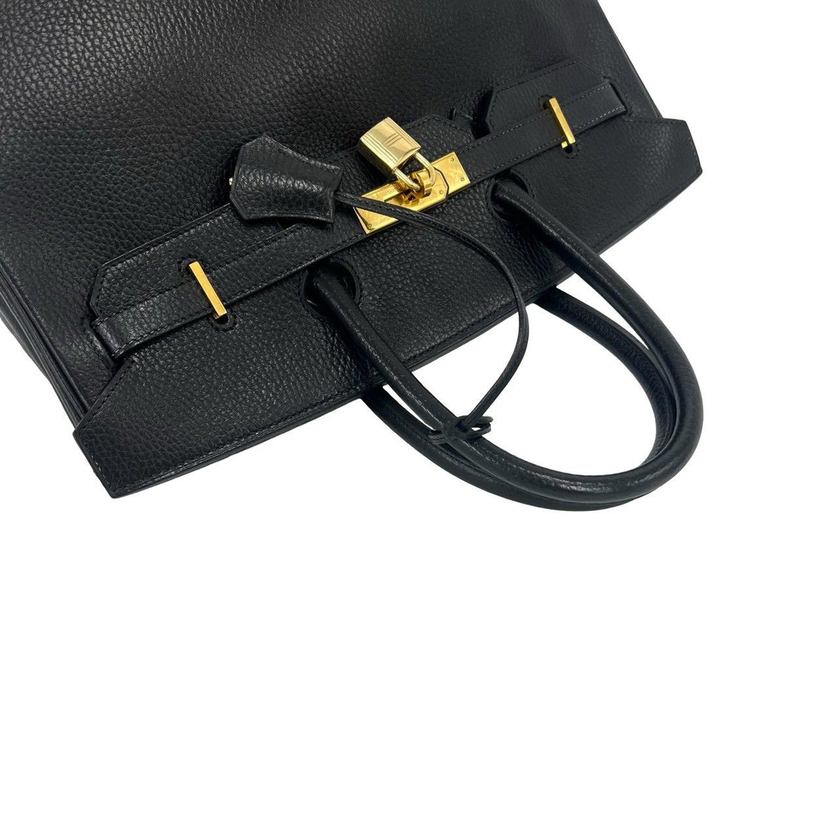 Hermes Bag with Key Vintage Birkin 35 Ardennes Leather Handbag Business Bag — view 4