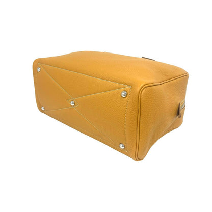 Hermes With Key Viktoriia 35 Taurillon Clemence Leather Boston Bag Natural Sable — view 8