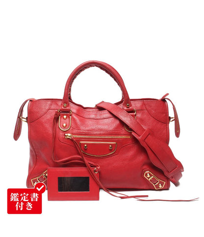 Balenciaga 2-Way Shoulder Bag Classic Metallic Edge City