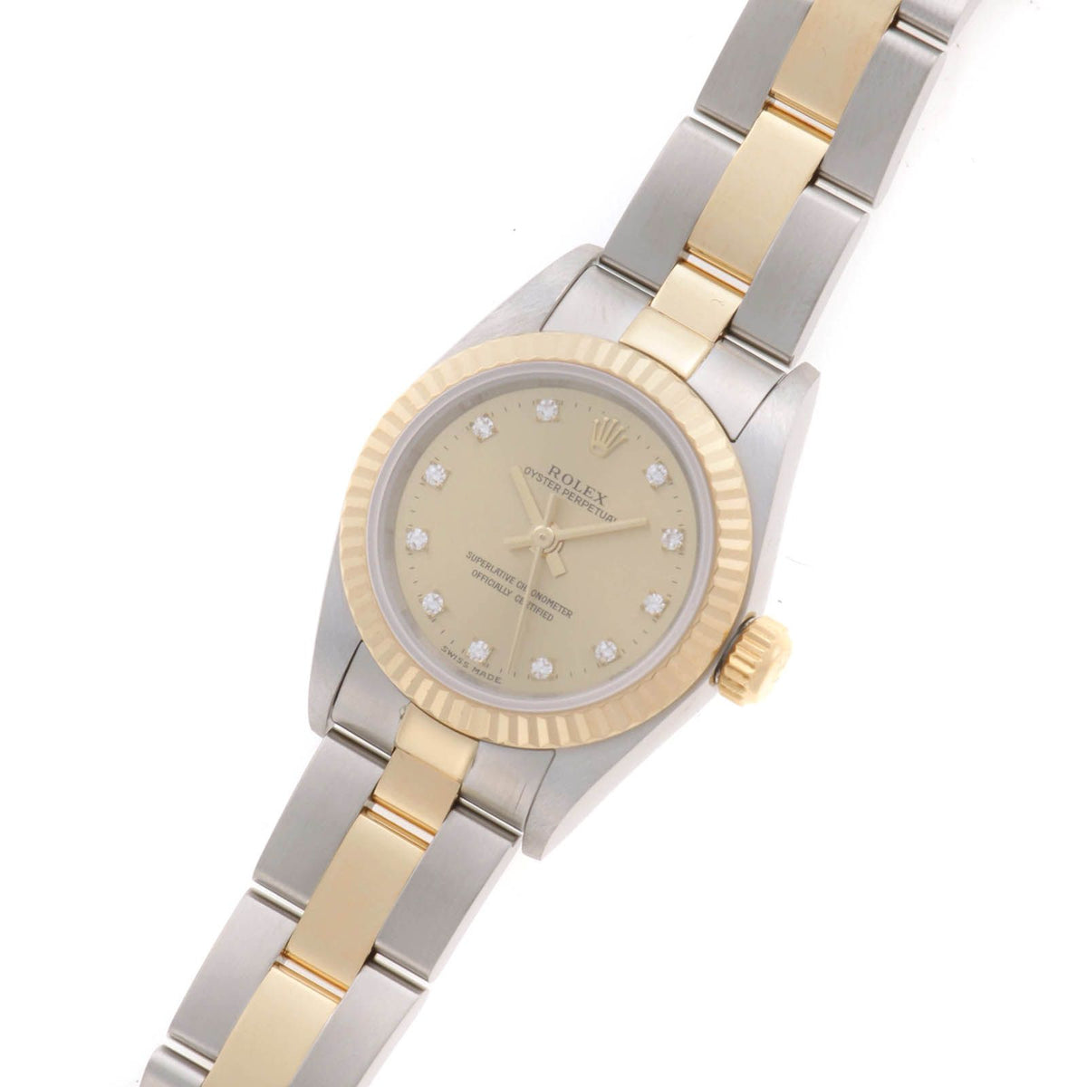 Rolex Oyster Perpetual Watch Stainless Steel Champagne Dial Automatic — view 2
