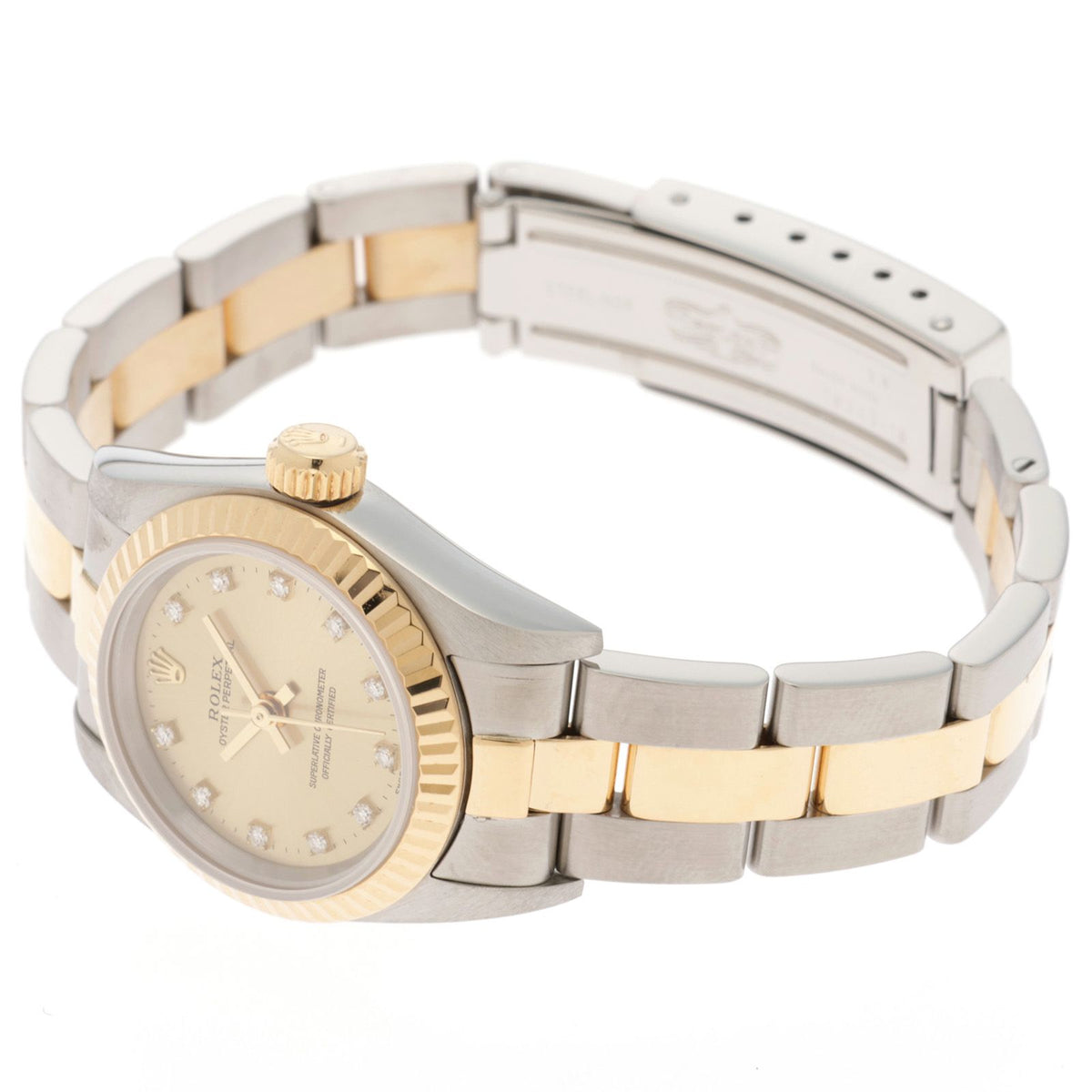 Rolex Oyster Perpetual Watch Stainless Steel Champagne Dial Automatic — view 3
