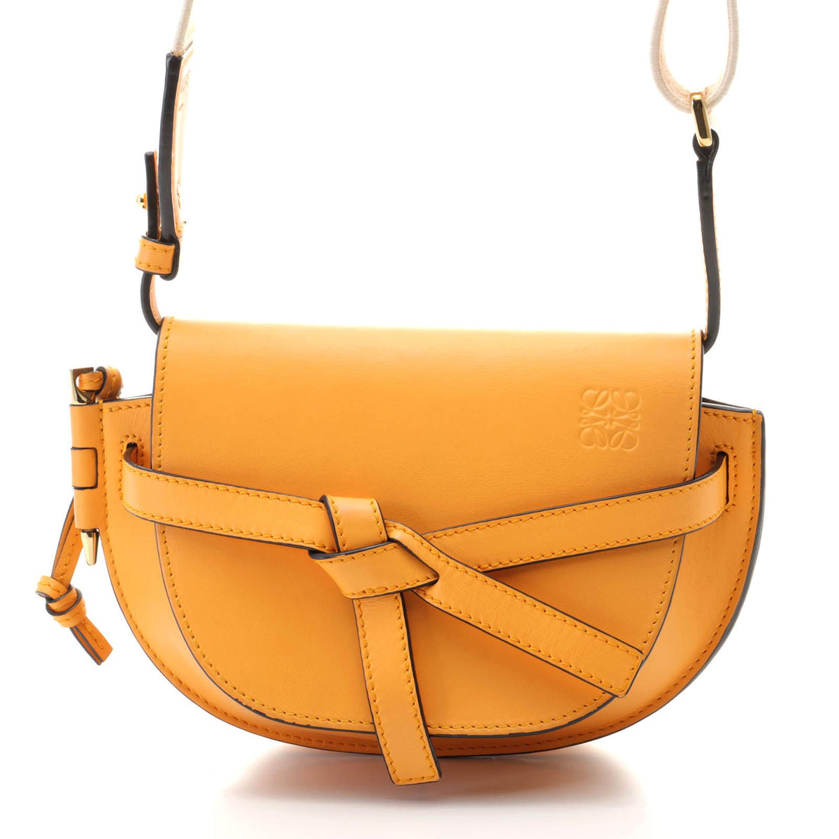 Loewe Gate Dual Mini Mandarin Leather Shoulder Bag