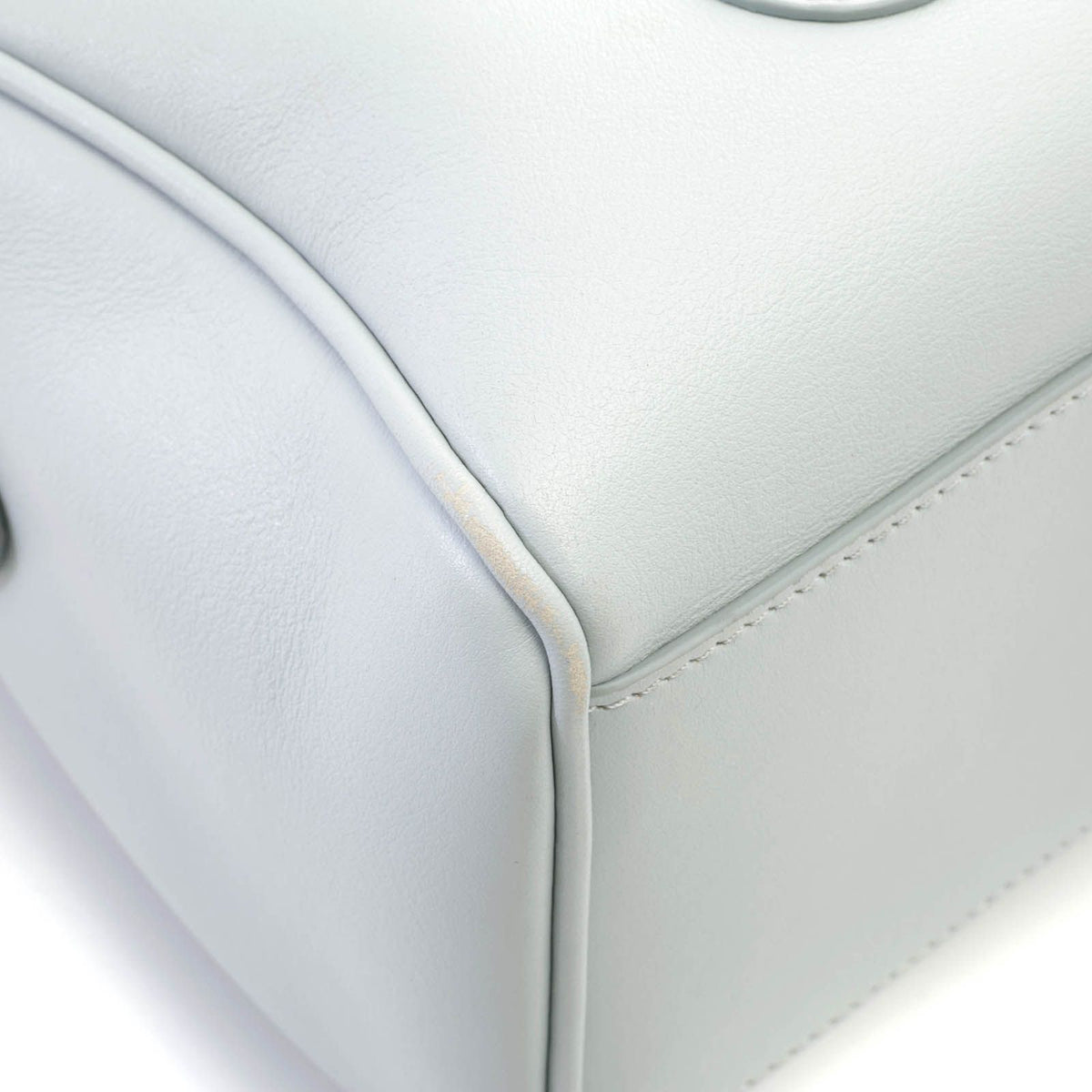 Celine Cuir Triomphe 2-Way Blue Gray Calfskin Boston Bag — view 6