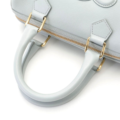 Celine Cuir Triomphe 2-Way Blue Gray Calfskin Boston Bag — view 4