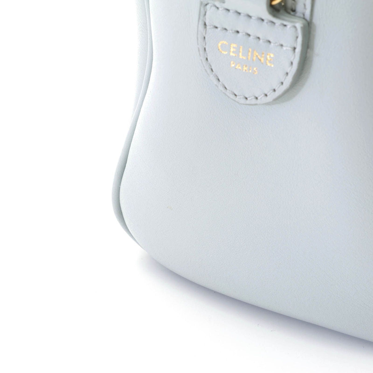 Celine Cuir Triomphe 2-Way Blue Gray Calfskin Boston Bag — view 5