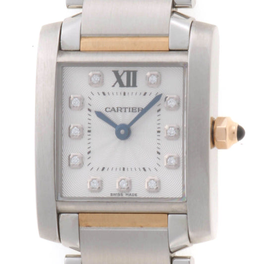 Cartier Tank Francaise SM Watch PG SS Silver Dial Quartz