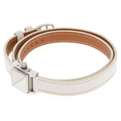 Hermes Medor Lock Triple Tour Watch Stainless Steel White Dial Quartz — view 3