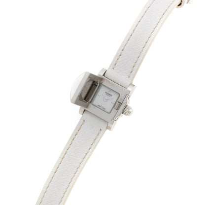 Hermes Medor Lock Triple Tour Watch Stainless Steel White Dial Quartz — view 2