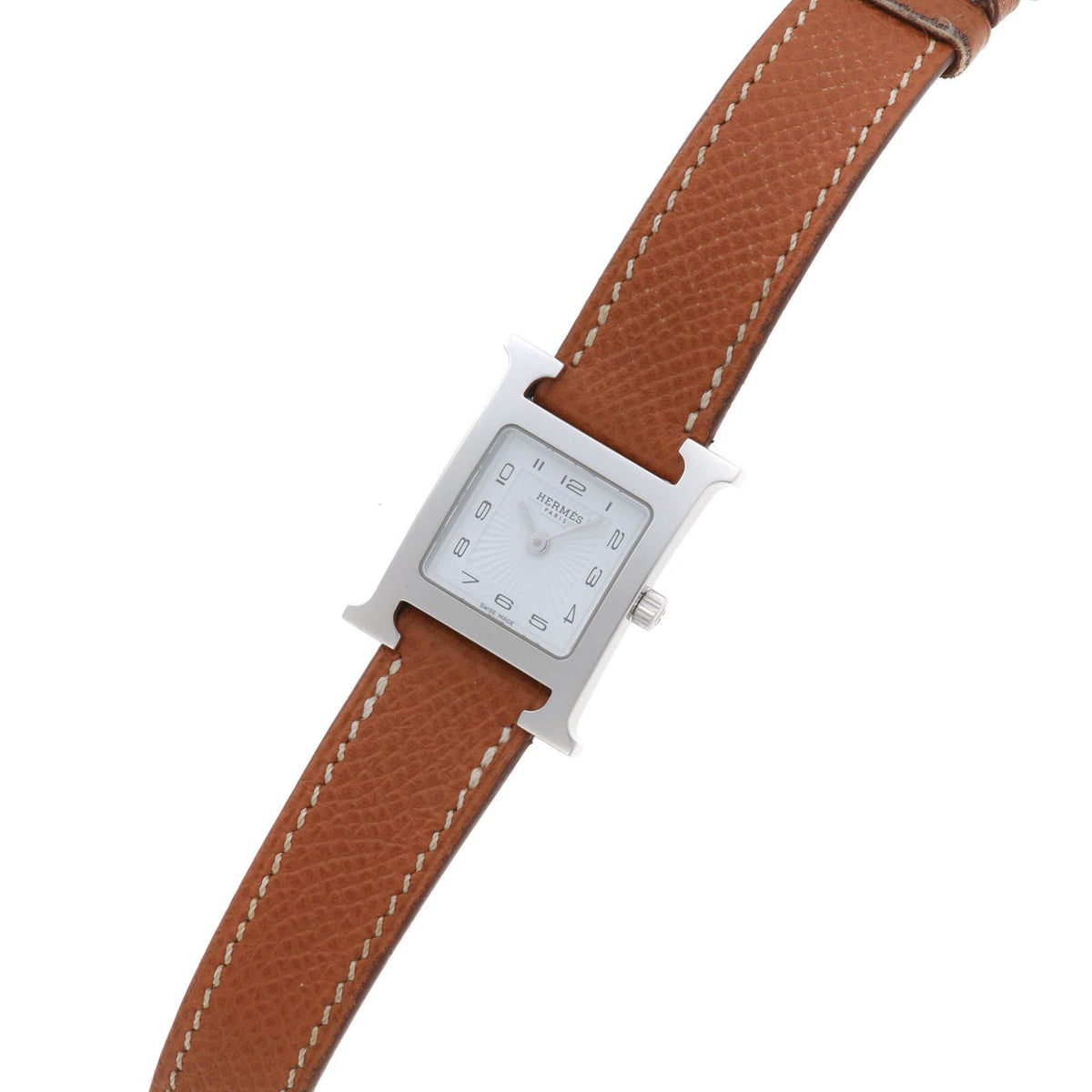 Hermes H Watch Stainless Steel White Dial Quartz — view 2