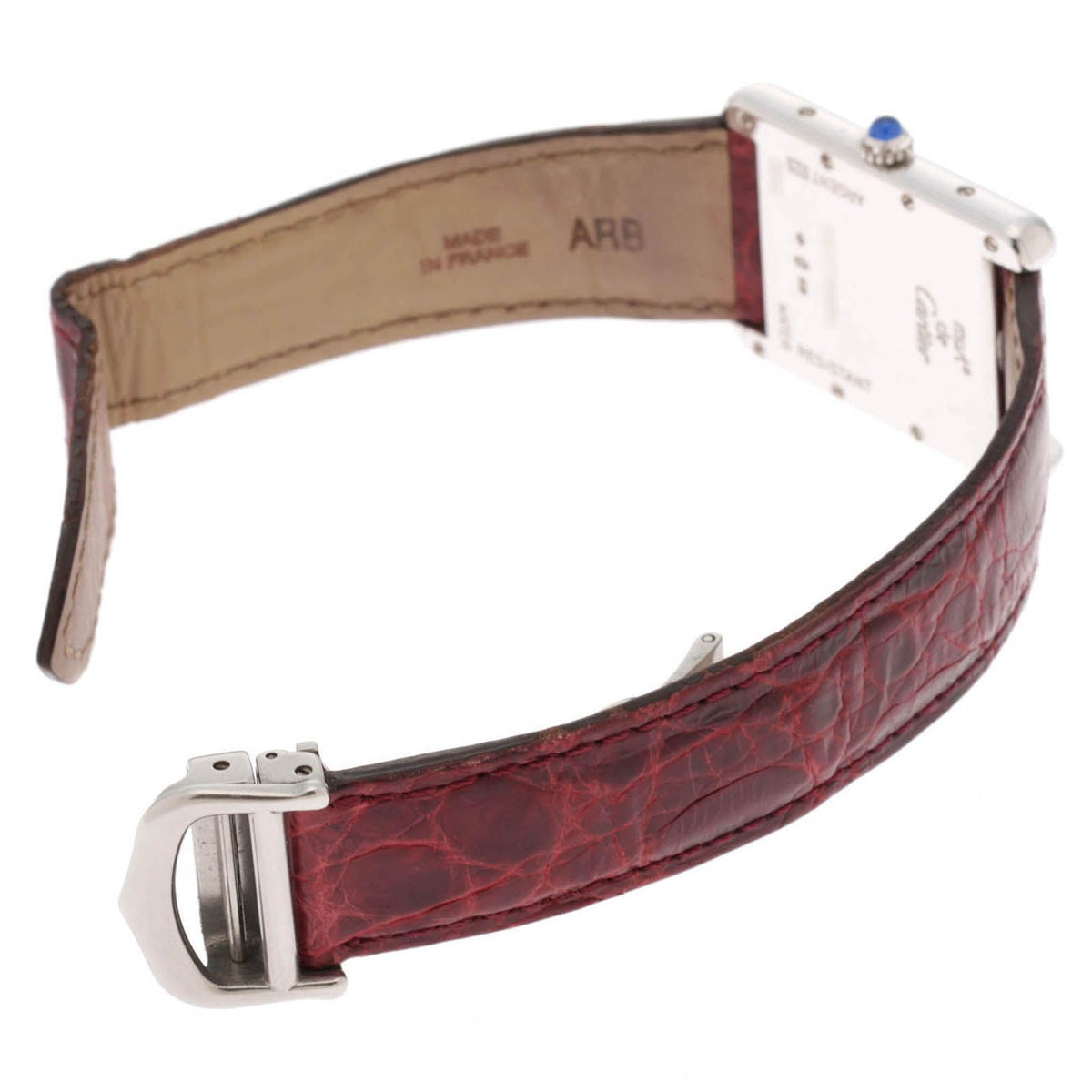 Cartier Must Tank LM Watch Leather White — view 3