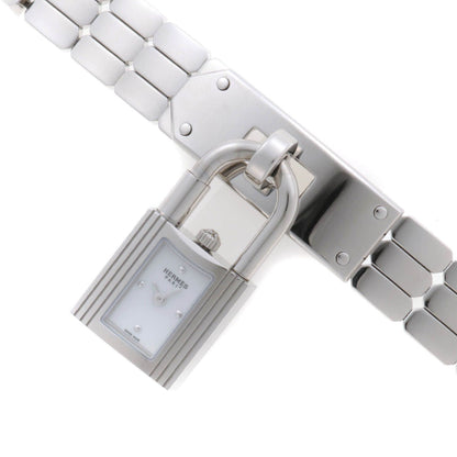Hermes Kelly Mini Watch Stainless Steel White Dial — view 2