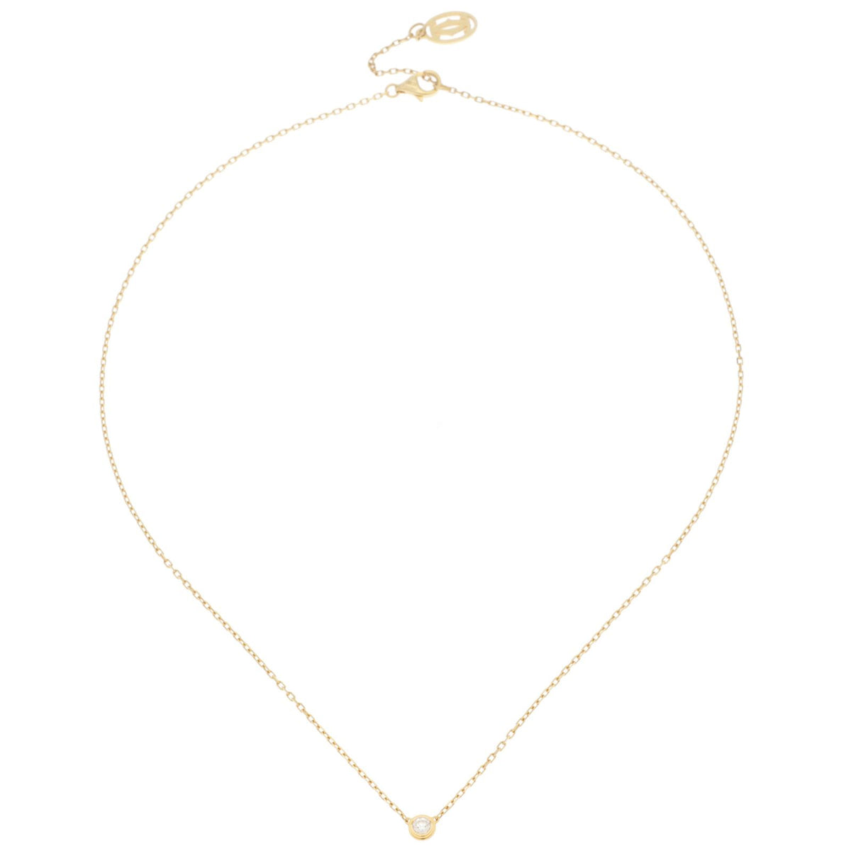 Cartier D'amour Pendant Small Single Diamond Necklace 18k Yellow Gold — view 2