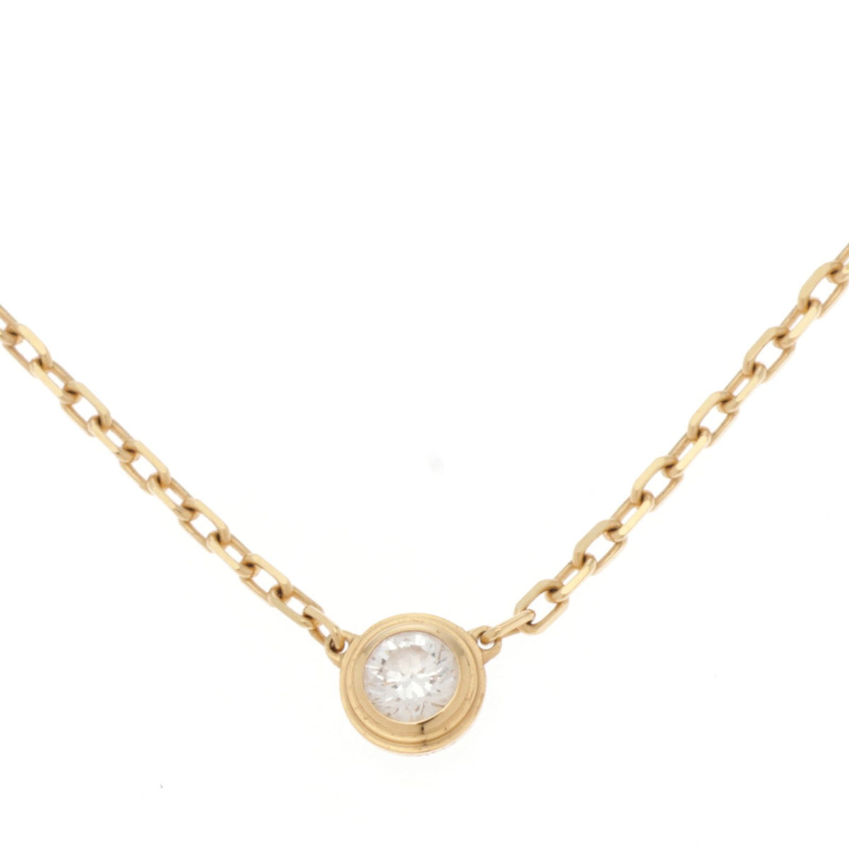 Cartier D'amour Pendant Small Single Diamond Necklace 18k Yellow Gold