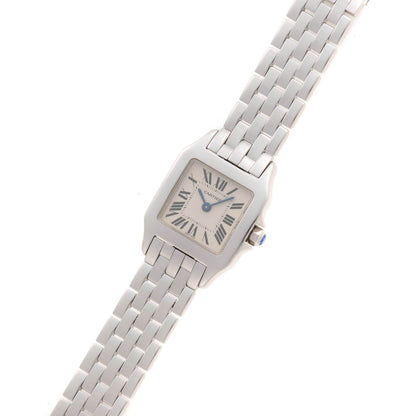 Cartier Santos Demoiselle SM Watch Stainless Steel White Rome — view 2