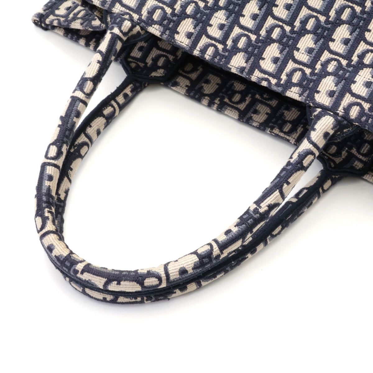 Dior Oblique Book Tote Bag Medium Navy Canvas — view 4